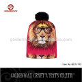 BSCI SEDEX Custom Lion benutzerdefinierte Beanie Hüte Winter gestrickten Hut